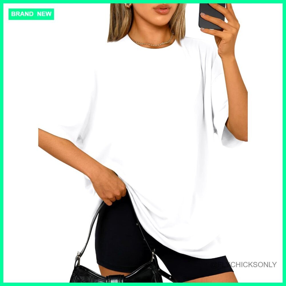 Oversized T-Shirt Plus Size Loose Fit Short Sleeve Casual Top Workout